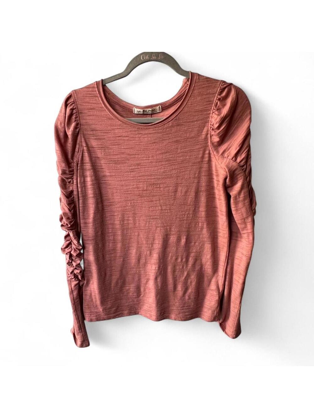 We The Free Coral Ruffled Long Sleeve Top, Cottagecore, Boho Y2K Size Small - Picture 4 of 4